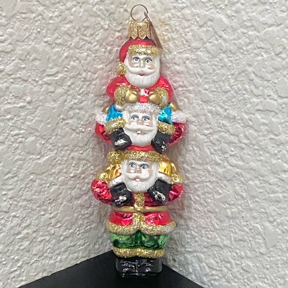 Vintage Discovery Channel Store Handblown Santa Bonanza Ornament Poland - Picture 3 of 16